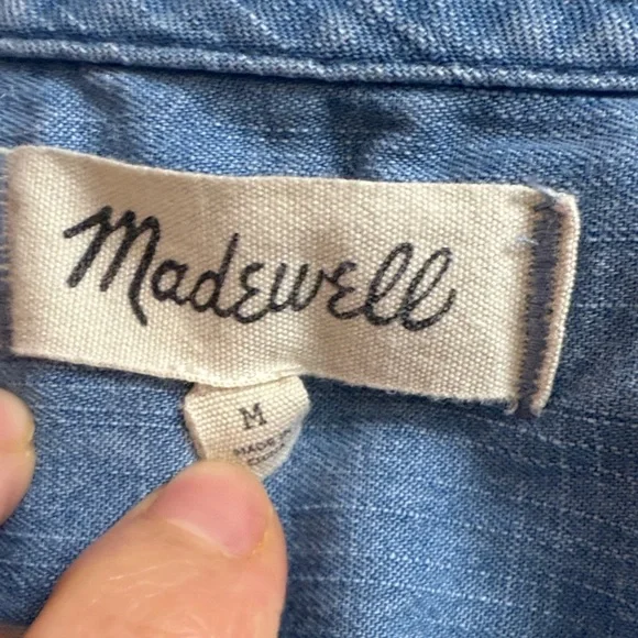 Madewell Blue Denim Mini Dress - Picture 6 of 10